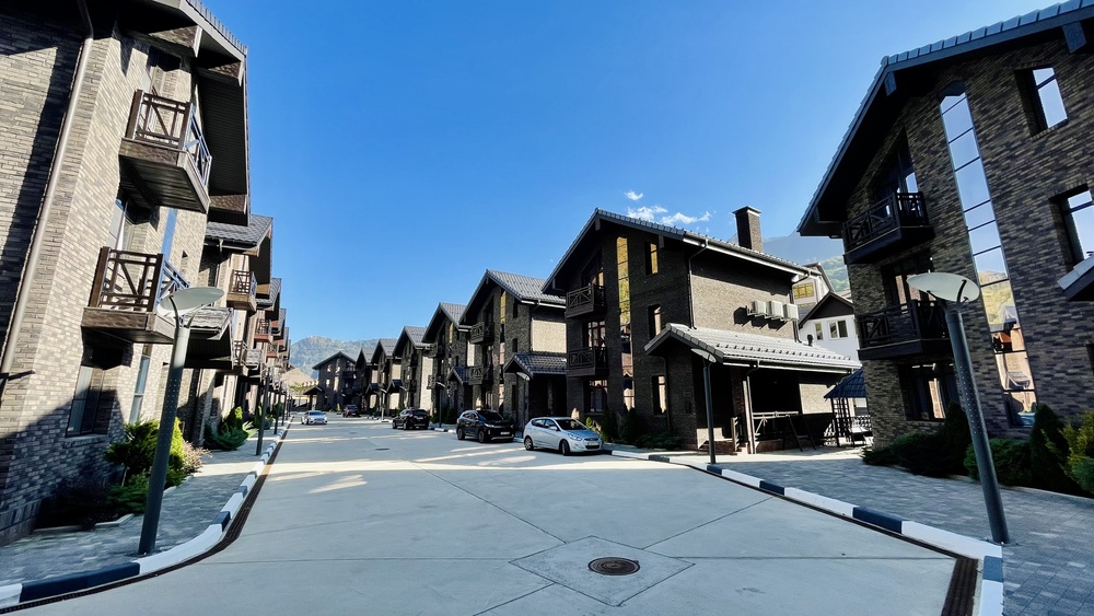 Коттеджный посёлок Polyana Gorky Village, вид с высоты